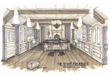 Conceptual Design For A French Tudor Style Kitchen